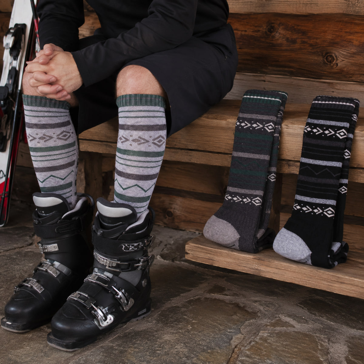 Thermal Sock Winter - Erkekler için Merinos Yünü Diz Üstü